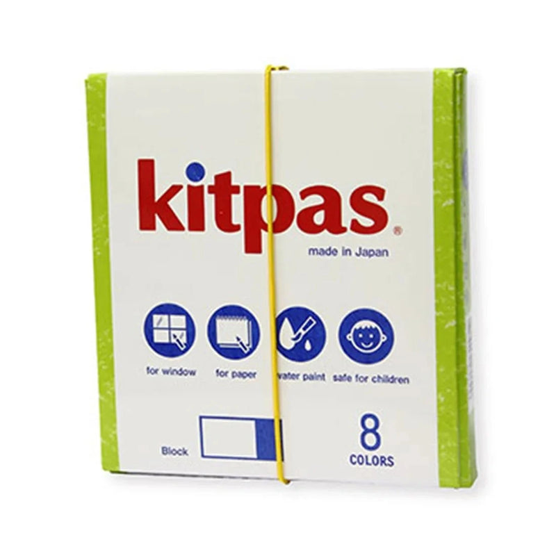 Kitpas Wax Block Crayons 8 colours Art and craft for kids 3yrs+