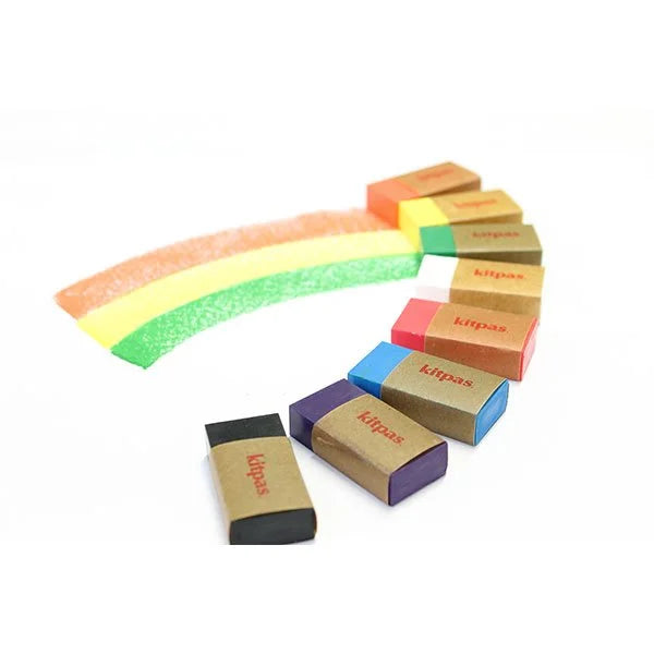Kitpas Wax Block Crayons 8 colours Art and craft for kids 3yrs+
