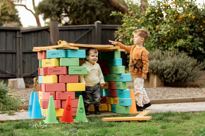 KICKBrick Red and Yellow Single Pack 25 Bricks Construction Toys Best Seller 3yrs+ (Soft Play Equipment)