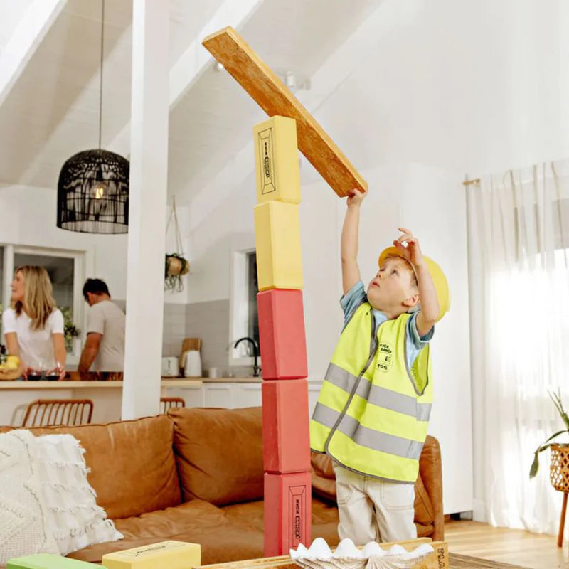 KICKBrick Red and Yellow Single Pack 25 Bricks Construction Toys Best Seller 3yrs+ (Soft Play Equipment)