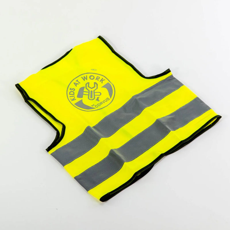 Kids at Work Safety Vest Small  High-Visibility Vest for Kids Outdoor Play Tools Role Play 4yrs+