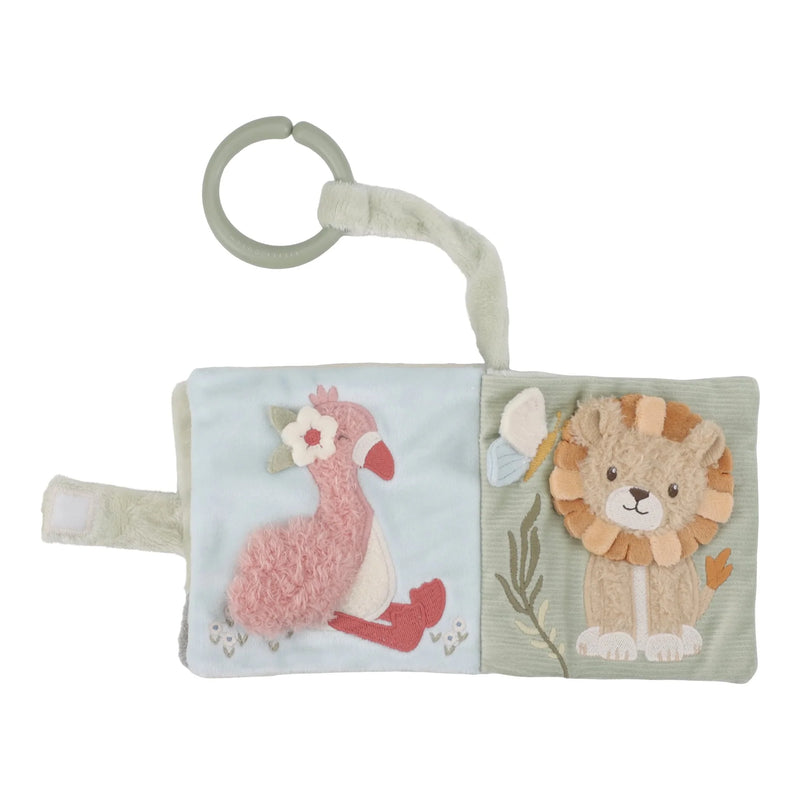 Little Dutch Safari Friends Soft Activity Stroller Booklet Fabric Interactive Baby Book 0m+
