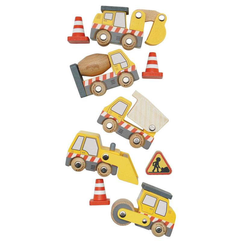 Le Toy Van Construction Set 9pcs  Wooden Toy Car Toddler Gifts Idea 2yrs+