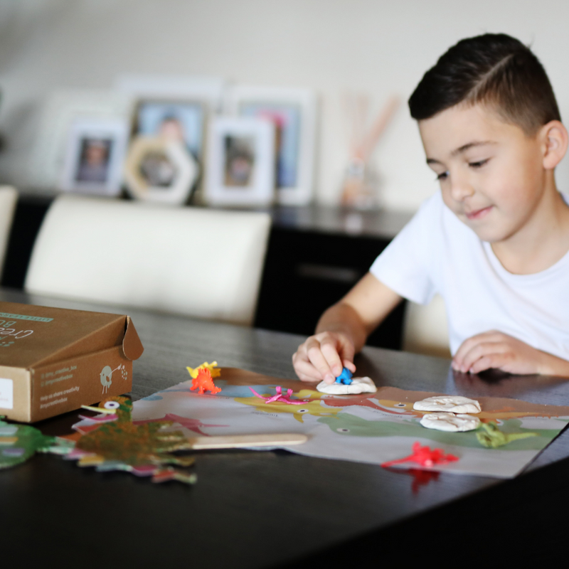 My Creative Box Dinosaurs Mini Creative Kit Art and craft for kids Dinosaur toy Best Seller Gifting Idea for Dinosaur and Dragon Theme 3yrs+