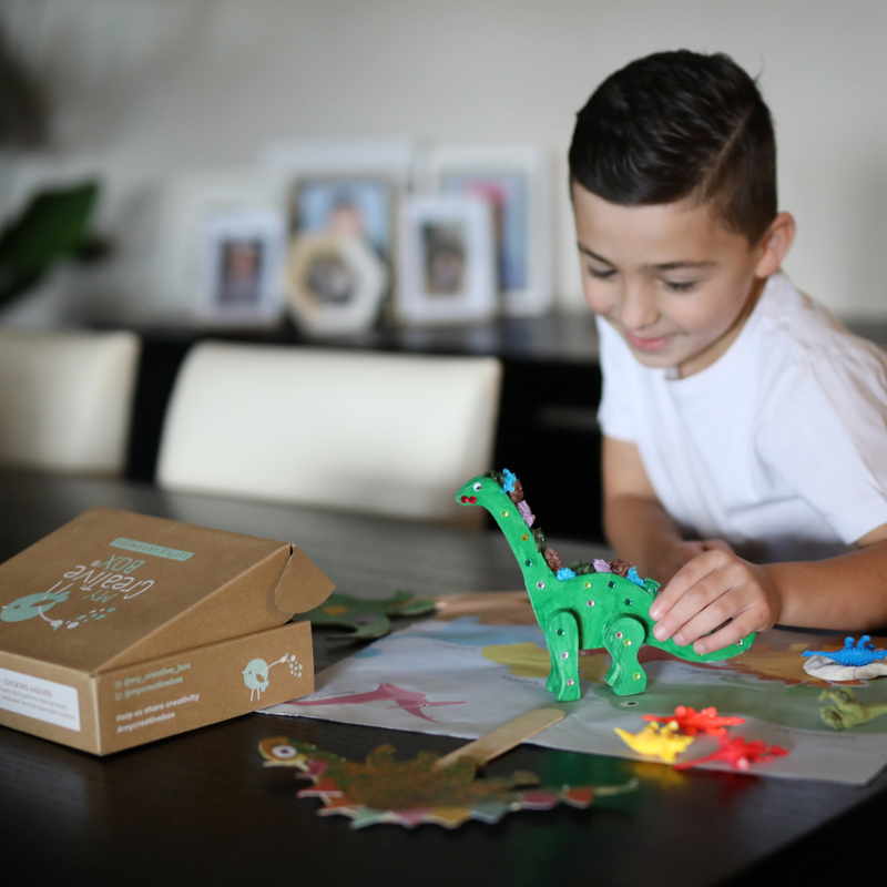 My Creative Box Dinosaurs Mini Creative Kit Art and craft for kids Dinosaur toy Best Seller Gifting Idea for Dinosaur and Dragon Theme 3yrs+