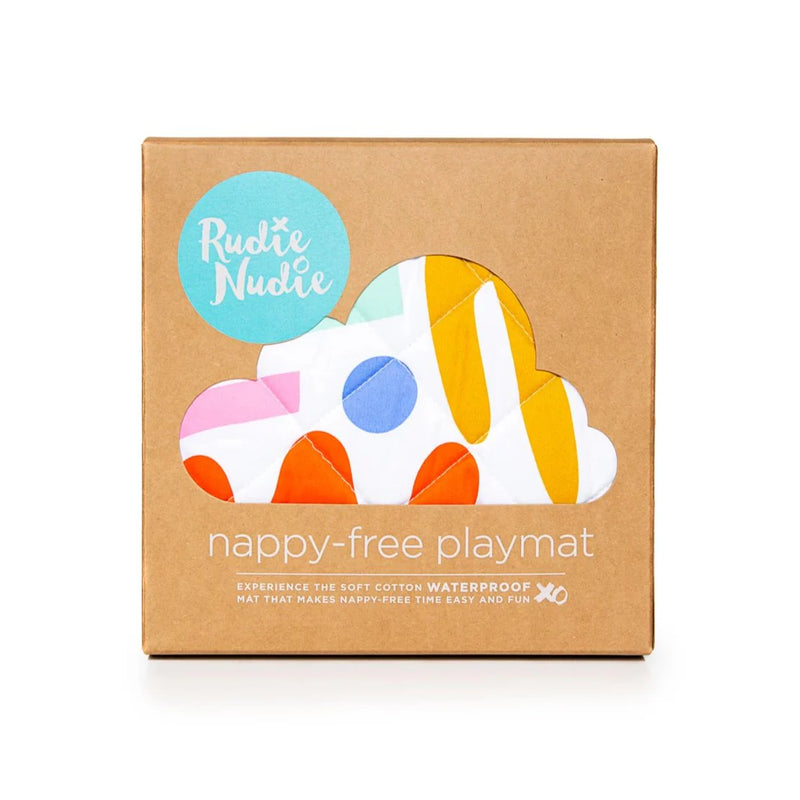 Rudie Nudie Pop Pip Pow Nappy Free Regular Playmat 90x90cm for Baby Toddler 0m+