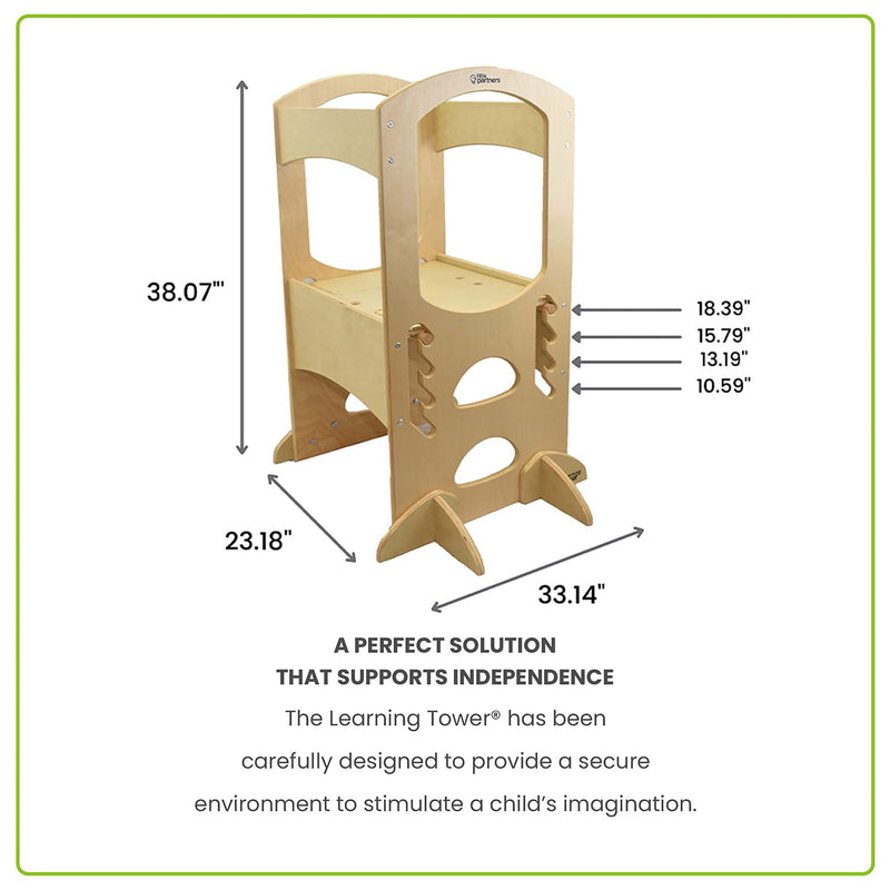 Little Partners The Original Learning Tower Natural 84(L) x 59(W) x 97(H) cm (Furniture Shipping)