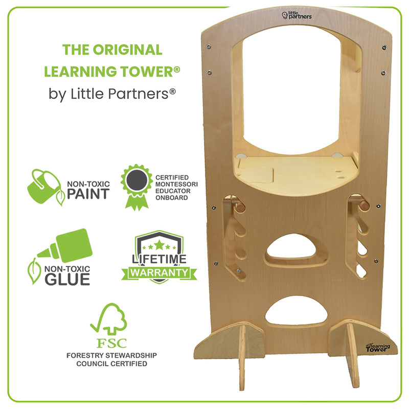 Little Partners The Original Learning Tower Natural 84(L) x 59(W) x 97(H) cm (Furniture Shipping)