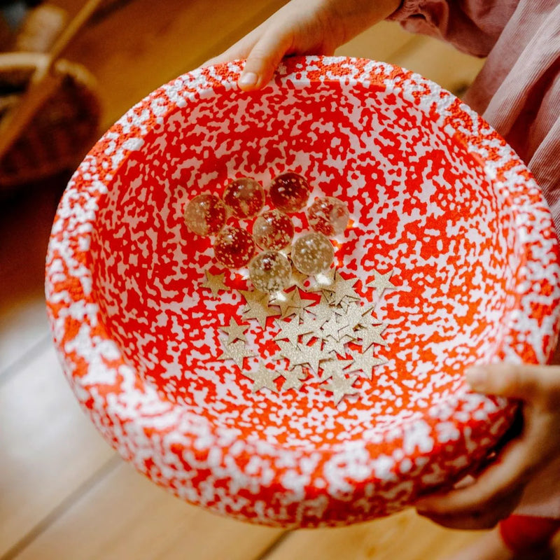 Stapelstein Stepping Stones Limited Edition Original 6 + 1 Red Blush Original + 1 Dark Green UFO Board Developmental Toys for Toddlers Gifts Idea 12m+ (Furniture Shipping)