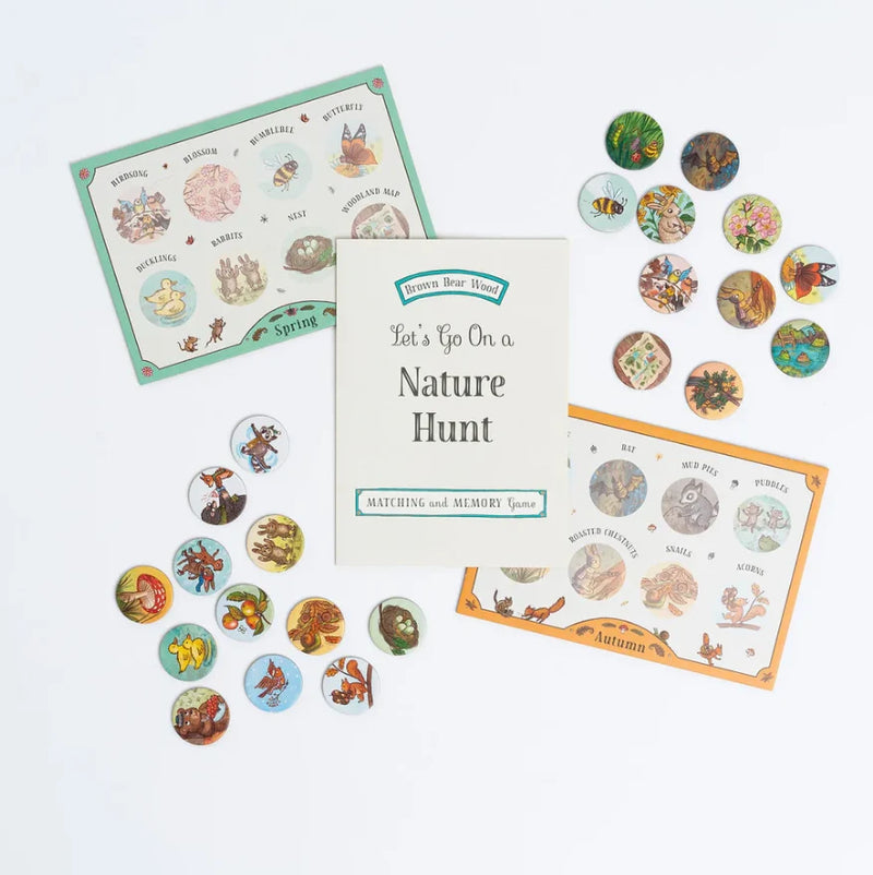 Let's Go On a Nature Hunt Matching and Memory Board Game by Freya Hartas Magic Cat 3yrs+