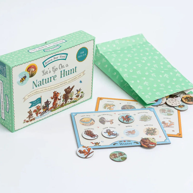 Let's Go On a Nature Hunt Matching and Memory Board Game by Freya Hartas Magic Cat 3yrs+