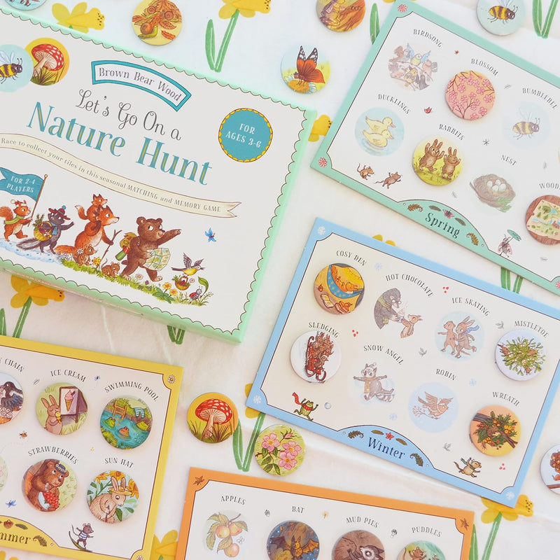 Let's Go On a Nature Hunt Matching and Memory Board Game by Freya Hartas Magic Cat 3yrs+