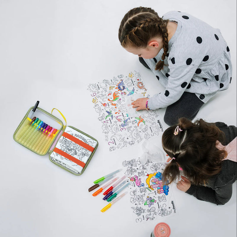 Hey Doodle Travel Case Art and Craft for Kids Travel Toy Best Seller 3yrs+