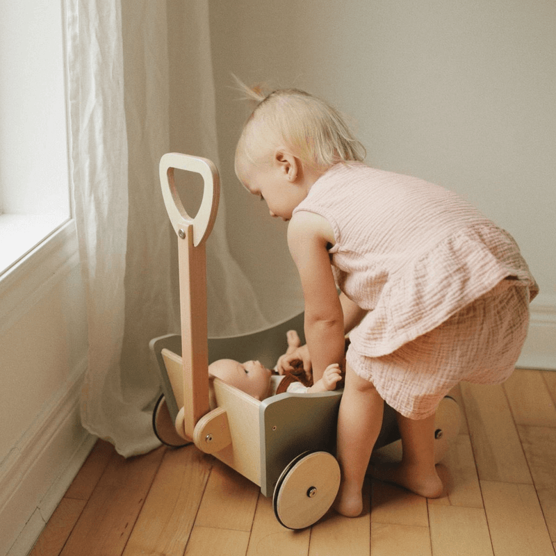 Kinderfeets Pull Wagon Wooden Baby Toys 12m+ (Bulky Shipping)