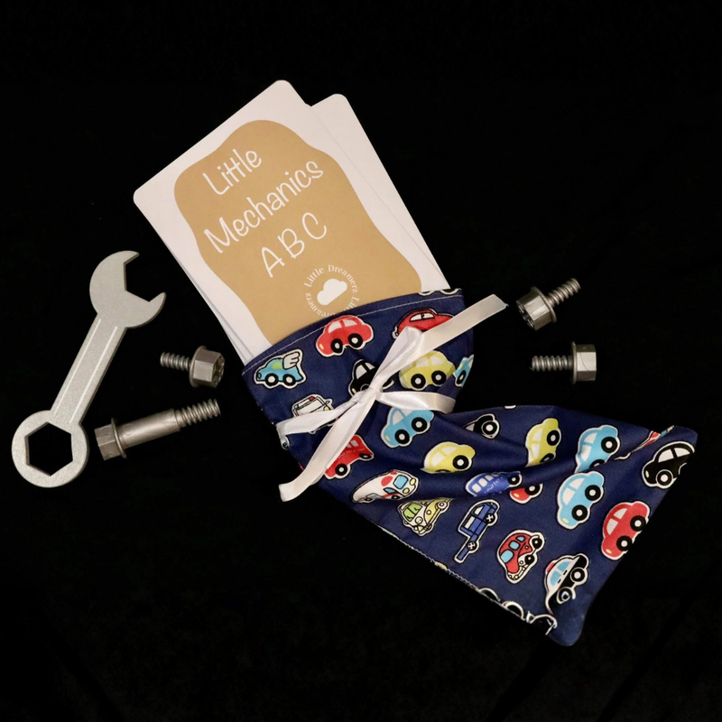 Little Mechanics ABC Double Sided Alphabet Flashcards By Little Dreamerz Early Literacy 3yrs+