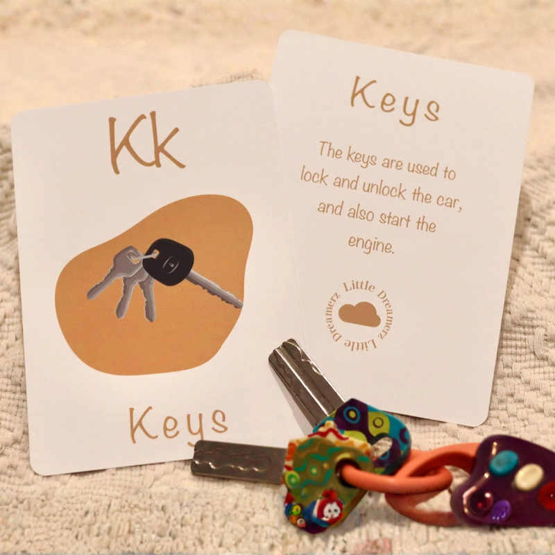 Little Mechanics ABC Double Sided Alphabet Flashcards By Little Dreamerz Early Literacy 3yrs+