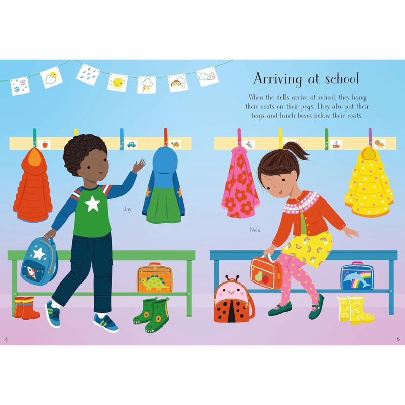 Little Sticker Dolly Dressing Starting School (Paperback) by Fiona Watt Kids Activity Book