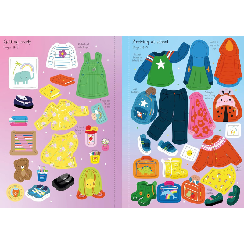 Little Sticker Dolly Dressing Starting School (Paperback) by Fiona Watt Kids Activity Book