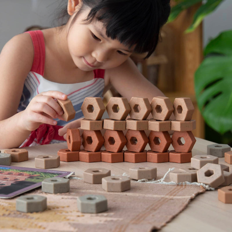 Guidecraft Little Pavers Set 60pcs Construction Building Blocks STEM Toys 2yrs+ (Clearance)