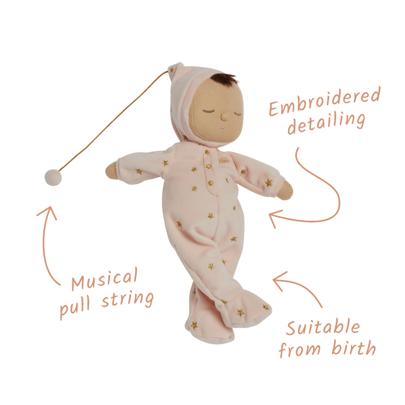 Olli Ella Luna Lullaby Dozy Dinkum Ballet PINK Musical Doll Baby Toddler Plush Toys Baby Gifts Idea Baby Toys Best Seller 0m+