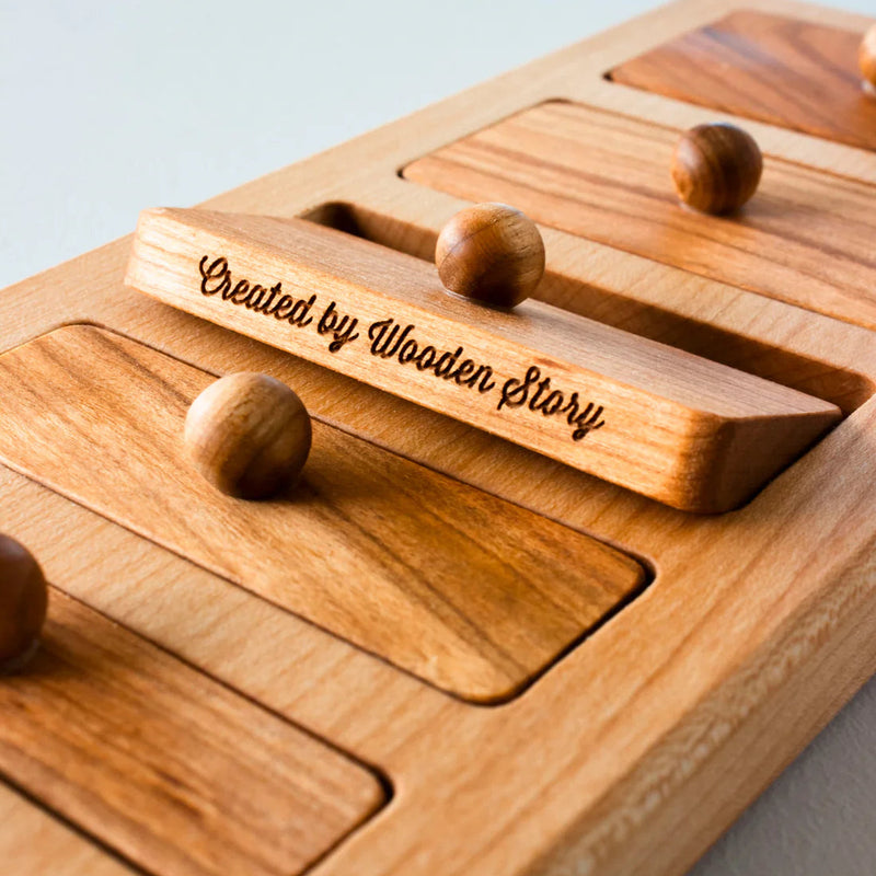 Wooden Story Montessori Wide and Thin Wooden Puzzle Developmental Toy 18m+