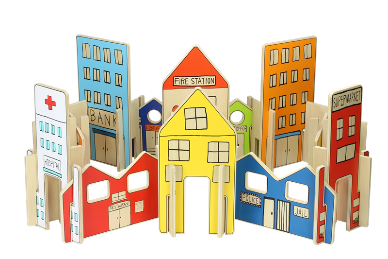 The Freckled Frog Happy Architect Build a Town Pretend & Imaginative Play Developmental Toys for Toddlers Gifts Idea Best Seller 2yrs+