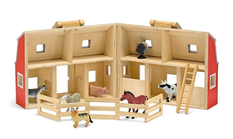 Fold And Go Barn Play Set by Melissa & Doug Farm Animal Toys Best Seller 3yrs+