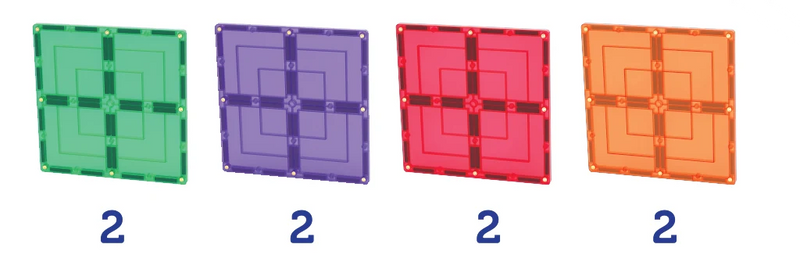 Learn and Grow Toys Magnetic Large Square 8 Piece Pack by Tile Tek Magnetic Tiles 3yrs+