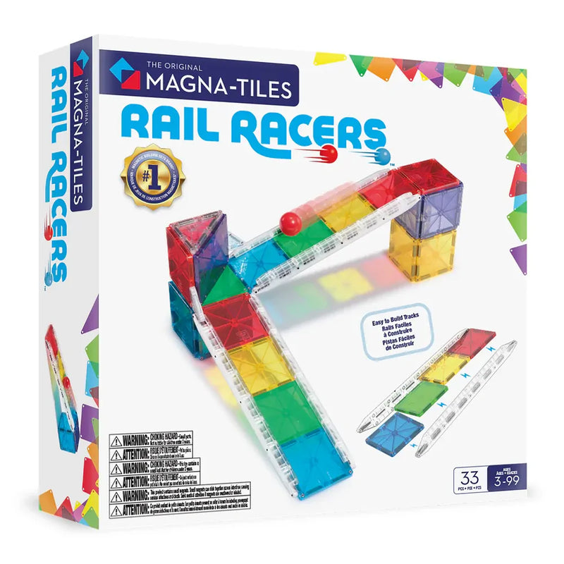 Magna Tiles Rail Racers 33pc Set Magnetic Tiles 3yrs+