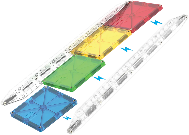 Magna Tiles Rail Racers 33pc Set Magnetic Tiles 3yrs+