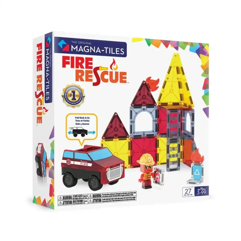 Magna Tiles Fire Rescue 27pcs Set Magnetic Tiles 3yrs+