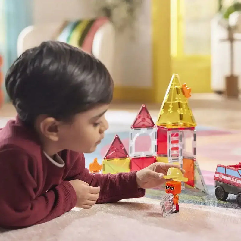 Magna Tiles Fire Rescue 27pcs Set Magnetic Tiles 3yrs+