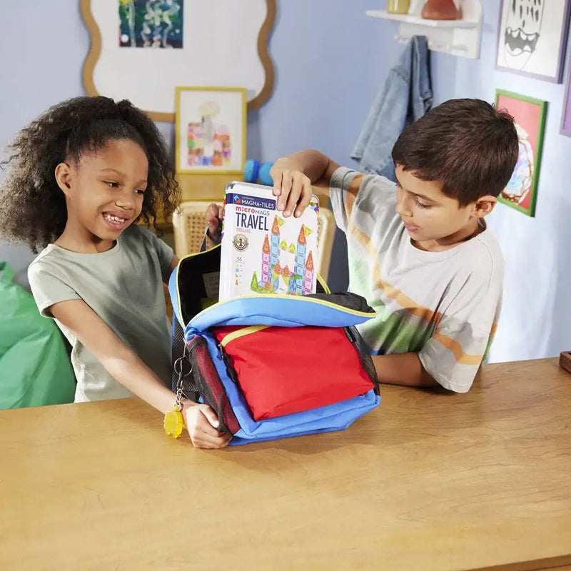 Magna Tiles MicroMAGS Deluxe Mini Travel Set 55pcs Travel Toys Best Seller 3yrs+