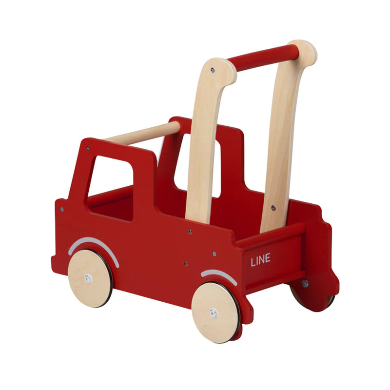 Moover Toys Wooden Push Truck Trolley RED Baby Walker Toddler Toys 18m+ (Bulky Shipping)