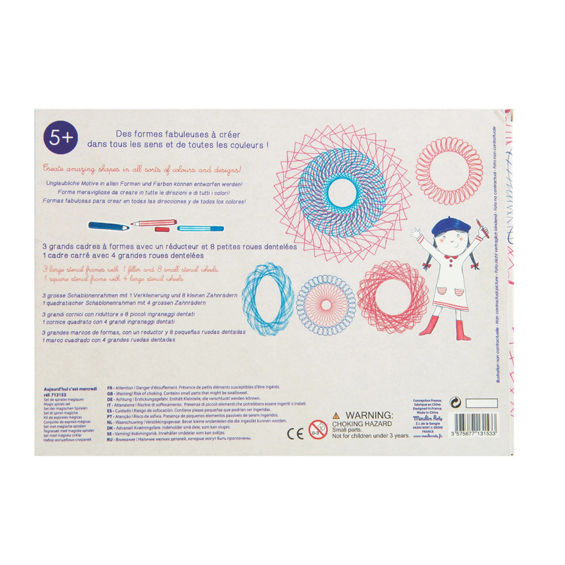 Magic Spirals Spirograph Set by Moulin Roty Art and Craft for kids 5yrs+