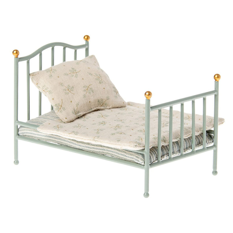 Maileg Vintage Mouse Single Bed Mint Gifting Idea for 3yrs+