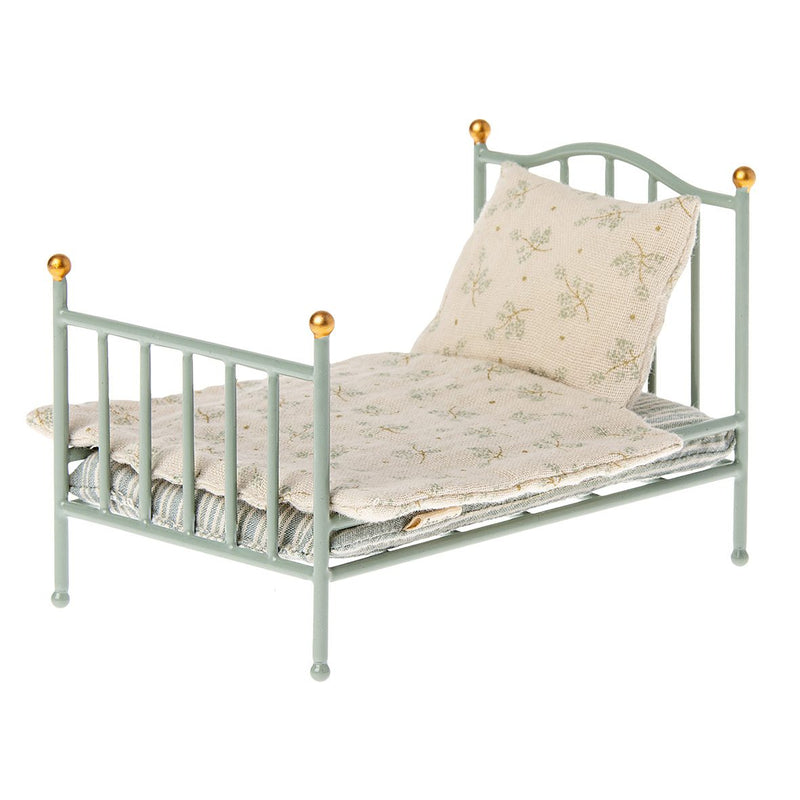 Maileg Vintage Mouse Single Bed Mint Gifting Idea for 3yrs+