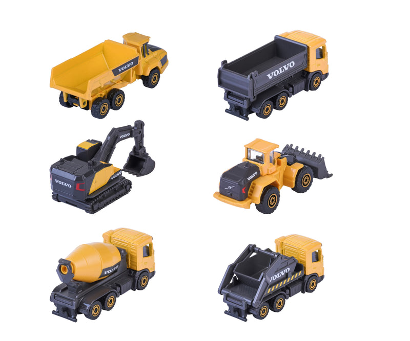 Majorette Volvo Construction Premium Vehicles 1pcs Assorted Metal Travel Toys Car Gift Idea for 3yrs+