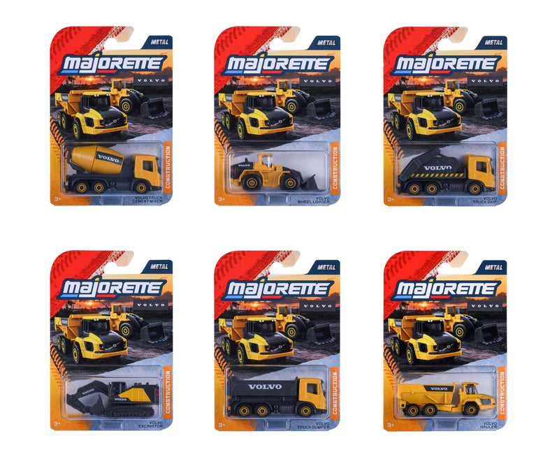 Majorette Volvo Construction Premium Vehicles 1pcs Assorted Metal Travel Toys Car Gift Idea for 3yrs+