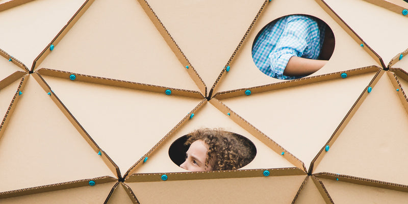 Makedo Explore 50pcs Small Cardboard Construction Set Art and craft for kids STEM Toys Best Seller Eco Friendly Gifting Idea for 5yrs+