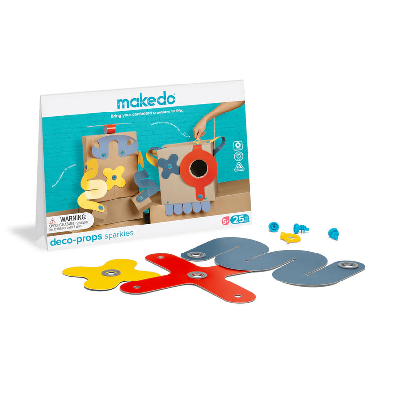 Makedo Deco-Props Sparkies 25pcs Accessory Set for Makedo Art and Craft for Kids 5yrs+