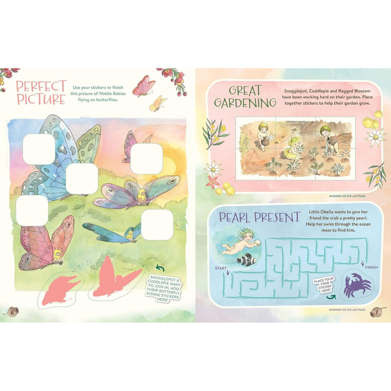 May Gibbs My First Sticker Book with 60 Big Stickers (Paperback) by May Gibbs Kids Sticker Activity Book Travel Toys