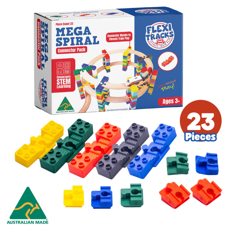 Flexi Tracks Mega Spiral Connector 23pcs Pack Car Accessories 3yrs+