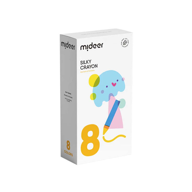 Mideer Twistable Silky Crayon 8 Colours Washable Crayons Stationary Art and craft for kids 6yrs+