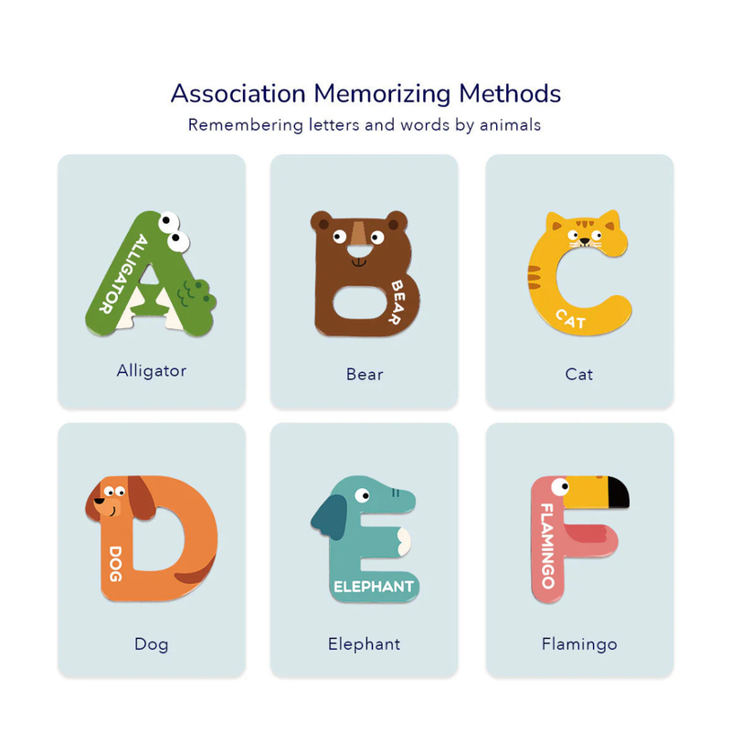 Mideer Magnetic Animals Letters Magnets 26pcs Early Phonics Literacy 3yrs+