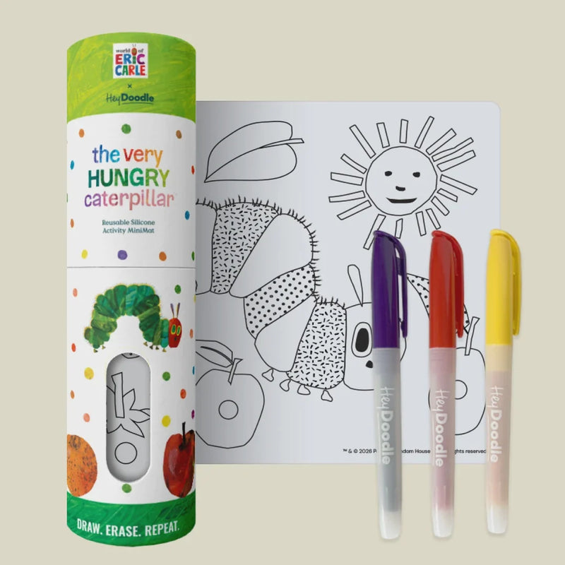 Hey Doodle The Very Hungry Caterpillar Mini Colouring & Doodle Mat Travel Toys Art and Craft for Kids 3yrs+