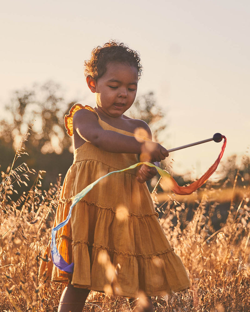 Sarah's Silks Rainbow Mini Streamer 100% Silk Natural Waldorf Toys Best Seller 3yrs+