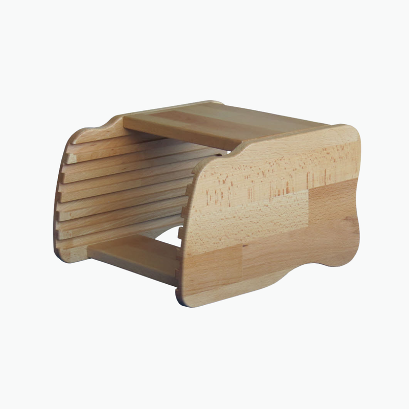 Montessori Animal Puzzle Cabinet Wooden Beechwood Puzzle Storage for 5 Animal Puzzles