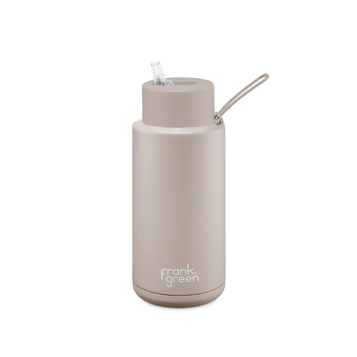 Frank Green Ceramic Water Bottle 1 Litre with Straw (CLEARANCE)