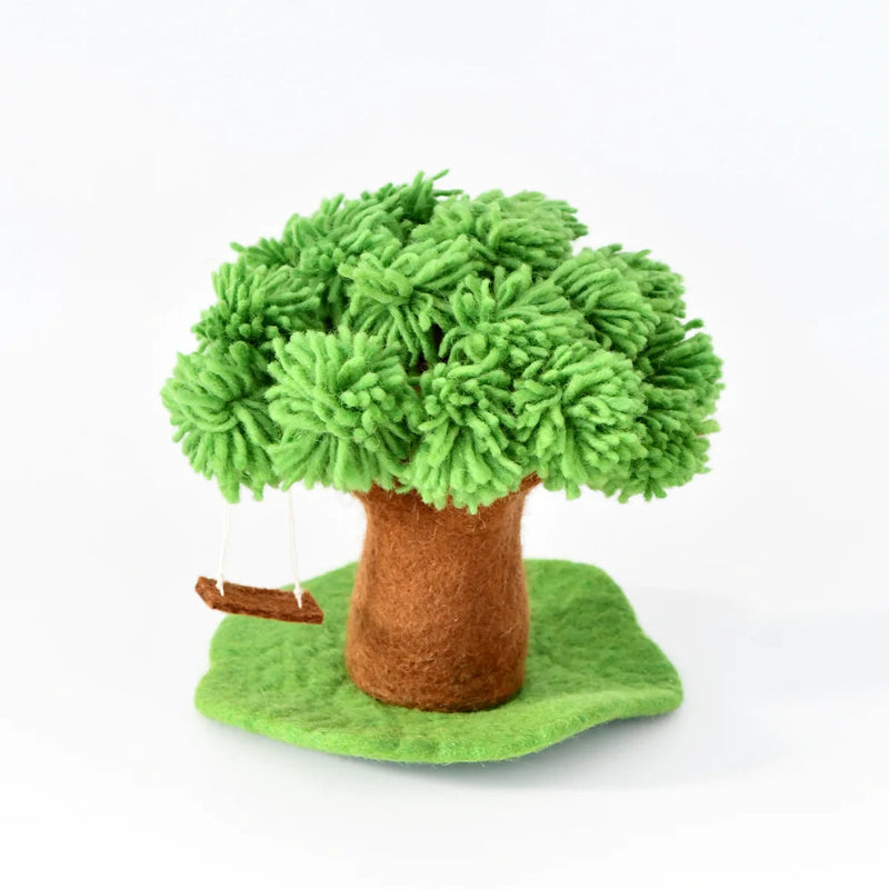 Tara Treasures New Felt Shaun the Sheep Mossy Bottom Tree with Swing Pretend and Imaginative Play 3yrs+